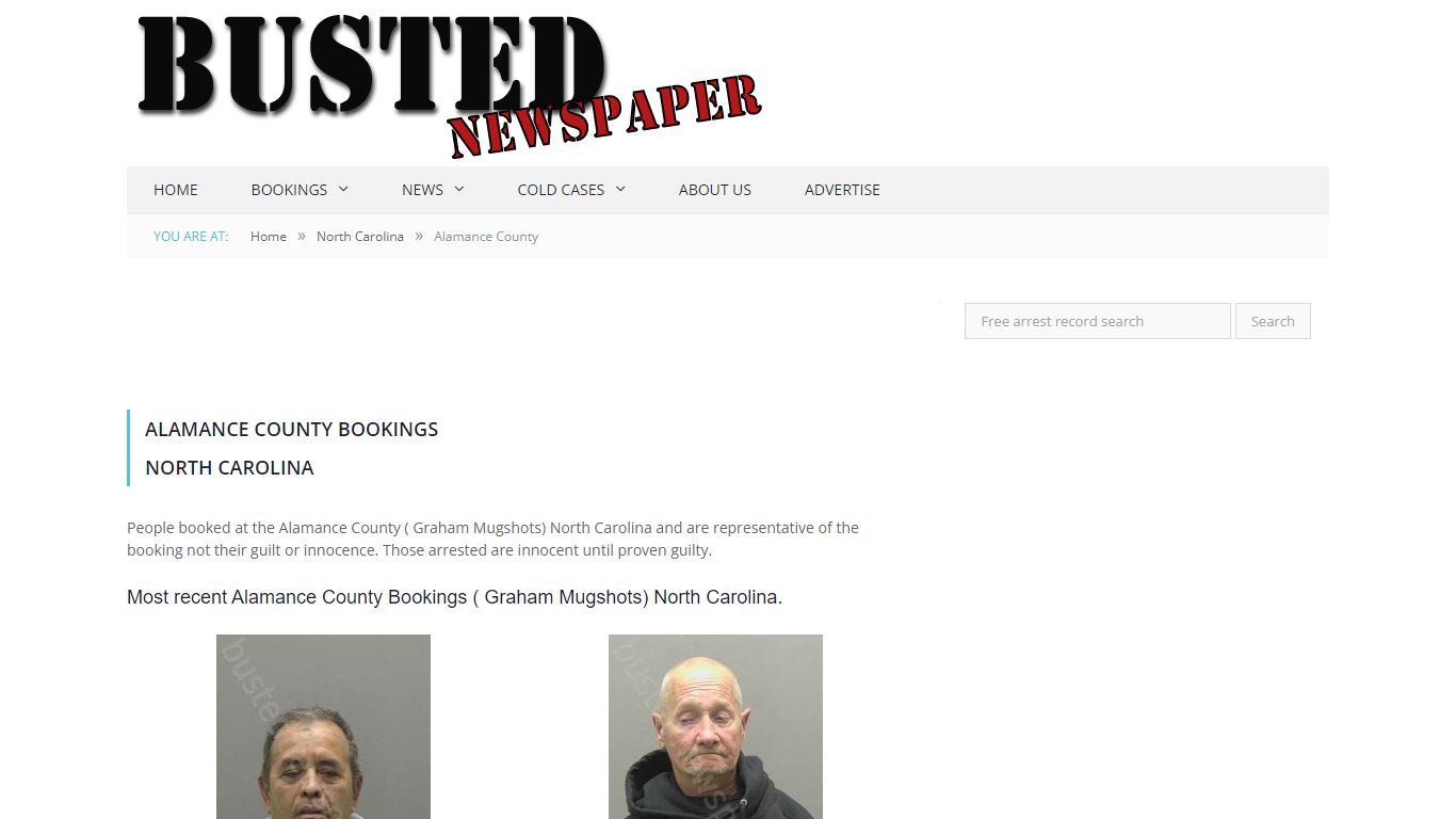 Alamance County, NC ( Graham NC ) Mugshots - BUSTEDNEWSPAPER.COM