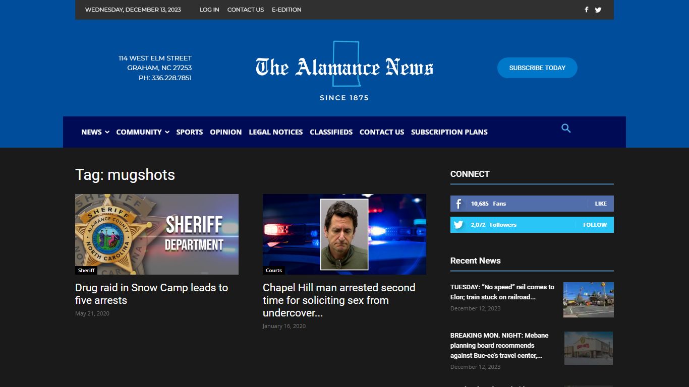 mugshots Archives - alamancenews.com